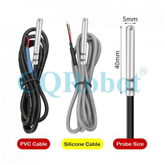B3950 100K NTC Temperature Sensor, with PVC Cable 1M B3950 100K NTC Temperature Sensor, with PVC Cable 1M