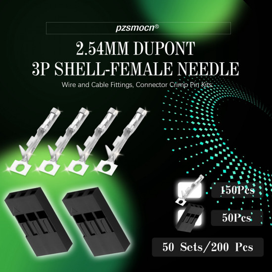 2.54 mm DuPont 3-Pin Female Connector Kit 2.54 mm DuPont 3-Pin Female Connector Kit