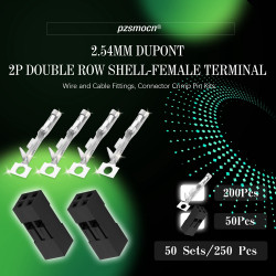 2.54 mm DuPont Double Row 2-Pin Female Connector Kit