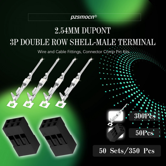 2.54 mm DuPont Double Row 3-Pin Male Connector Kit 2.54 mm DuPont Double Row 3-Pin Male Connector Kit