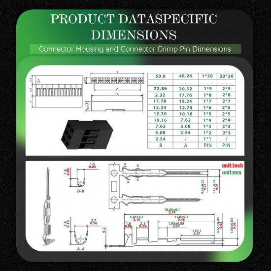 2.54 mm DuPont Double Row 3-Pin Male Connector Kit 2.54 mm DuPont Double Row 3-Pin Male Connector Kit