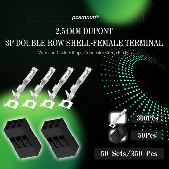 2.54 mm DuPont Double Row 3-Pin Female Connector Kit 2.54 mm DuPont Double Row 3-Pin Female Connector Kit