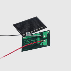 Solar Epoxy Plate Rectangle 34x53mm with Cable, 2.5V, 90MA, 0.225W