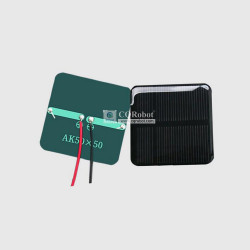 Solar Epoxy Plate Square 50x50mm with Cable, 2V, 160MA, 0.32W