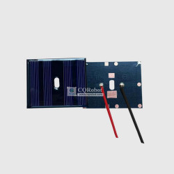 Solar Epoxy Plate Rectangle 50.5x40.5mm with Center Hole and Cable, 2V, 80MA, 0.16W