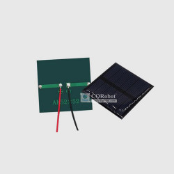 Solar Epoxy Plate Square 52x52mm with Cable, 3V, 120MA, 0.36W