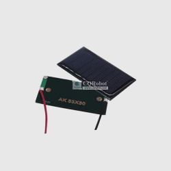 Solar Epoxy Plate Rectangle 53x30mm with Cable, 5V, 50MA, 0.25W