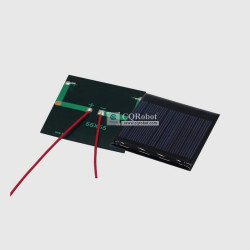 Solar Epoxy Plate Square 55x55mm with Cable, 5V, 70MA, 0.35W