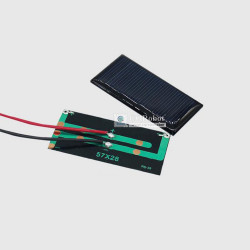 Solar Epoxy Plate Rectangle 57x28mm with Cable, 5.5V, 30MA, 0.165W