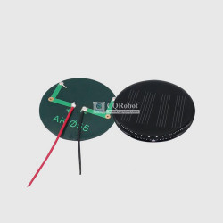 Solar Epoxy Plate Round-D55mm with Cable, 2V, 50MA, 0.1W