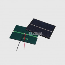 Solar Epoxy Plate Rectangle 60x80mm with Cable, 1.5V, 300MA, 0.45W