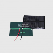 Solar Epoxy Plate Rectangle 70x55mm with Cable, 5.5V, 90MA, 0.495W