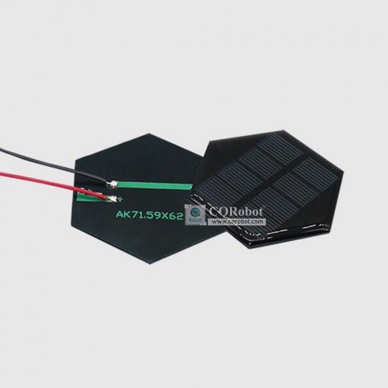 Solar Epoxy Plate Hexagonal 71.59x62mm with Cable, 2V, 150MA, 0.3W Solar Epoxy Plate Hexagonal 71.59x62mm with Cable, 2V, 150MA, 0.3W