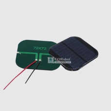 Solar Epoxy Plate Square 72x72mm with Cable, 5.5V, 130MA, 0.715W