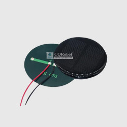 Solar Epoxy Plate Round-D73mm with Cable, 4V, 130MA, 0.52W