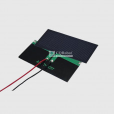 Solar Epoxy Plate Rectangle 74x37mm with Cable, 2.5V, 120MA, 0.3W
