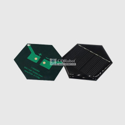 Solar Epoxy Plate Hexagonal 54x62.3mm, 2.5V, 80MA, 0.2W