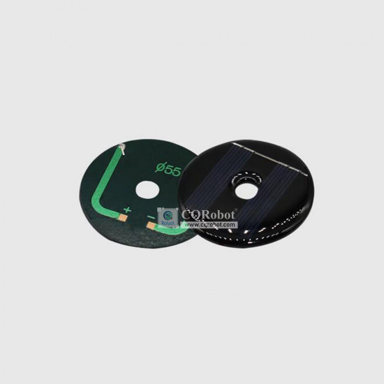 Solar Epoxy Plate Round-D55mm with Center Hole, 2V, 50MA, 0.1W