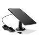 Solar Panel (4W 5V) with 3M Micro-USB Charging Cable, Black