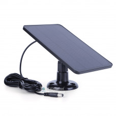 Solar Panel (4W 5V) with 3M DC5521 Charging Cable, Black