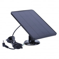 Solar Panel (4W 5V) with 3M DC3.5*1.35 Charging Cable, Black