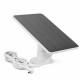 Solar Panel (4W 5V) with 3M DC3.5*1.35 Charging Cable, White