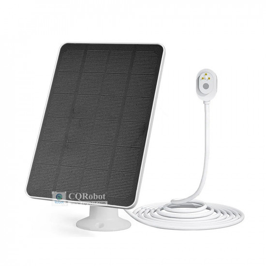 Solar Panel (4W 5V) with 3M 3Pin-Magnetic Charging Cable, White