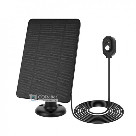 Solar Panel (4W 5V) with 3M 3Pin-Magnetic Charging Cable, Black