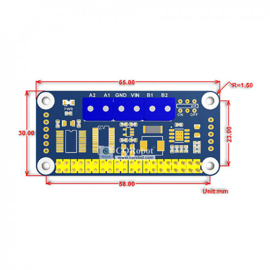 Motor Driver HAT for Raspberry Pi, I2C Interface Motor Driver HAT for Raspberry Pi, I2C Interface