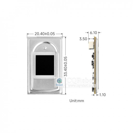 Rectangle-Capacitive Fingerprint Sensor (Dual Interface) Rectangle-Capacitive Fingerprint Sensor (Dual Interface)