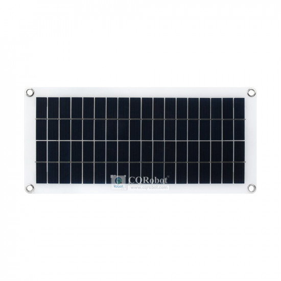 Semi-Flexible Solar Panel (18V 10W), with DC5521 and Dual USB Ports