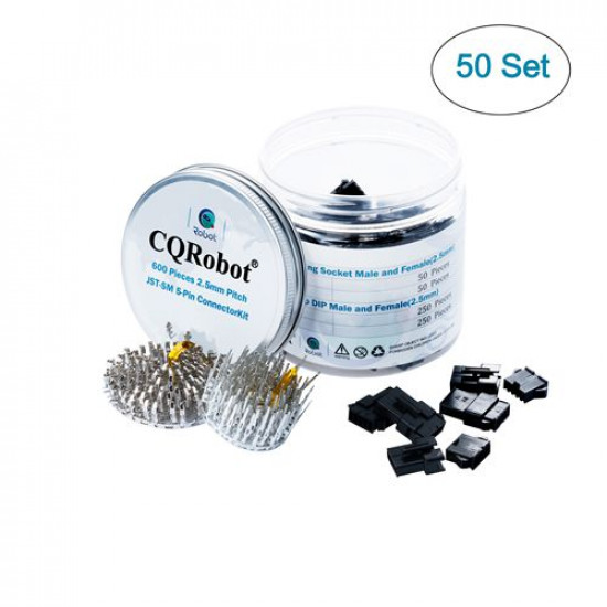 600 Pieces 2.5mm Pitch JST - SM JST Connector Kit (5-Pin) 600 Pieces 2.5mm Pitch JST - SM JST Connector Kit (5-Pin)