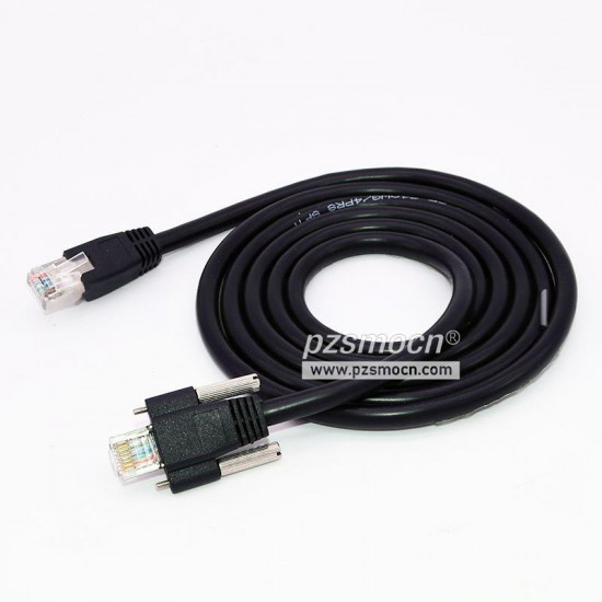 Industrial Camera Ethernet Cable With Screws, Category 5A Shielding, 1G Ccd Communication 3M