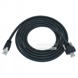 Industrial Camera Ethernet Cable With Screws, Category 6A Shielding, 10G Ccd Communication 10M