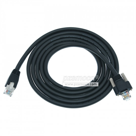 Industrial Camera Ethernet Cable With Screws, Category 6A Shielding, 10G Ccd Communication 8M