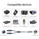 3 Pin Silver Plated Canon One Male And Two Female XLR Microphone Audio Cable 0.5M