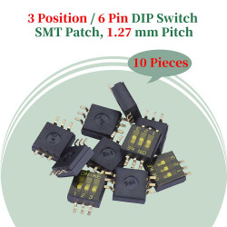 1.27 mm Pitch 3 Position / 6 Pin Dual Row SMT Patch DIP Switch