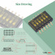 1.27 mm Pitch 6 Position / 12 Pin Dual Row SMT Patch DIP Switch