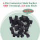 2.0 mm 2*3 Double Row 6 Pin IDC Box Header Connector Male Socket SMT Terminal