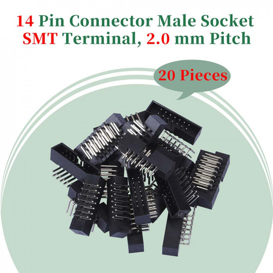 2.0 mm 2*7 Double Row 14 Pin IDC Box Header Connector Male Socket SMT Terminal 2.0 mm 2*7 Double Row 14 Pin IDC Box Header Connector Male Socket SMT Terminal
