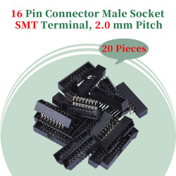 2.0 mm 2*8 Double Row 16 Pin IDC Box Header Connector Male Socket SMT Terminal