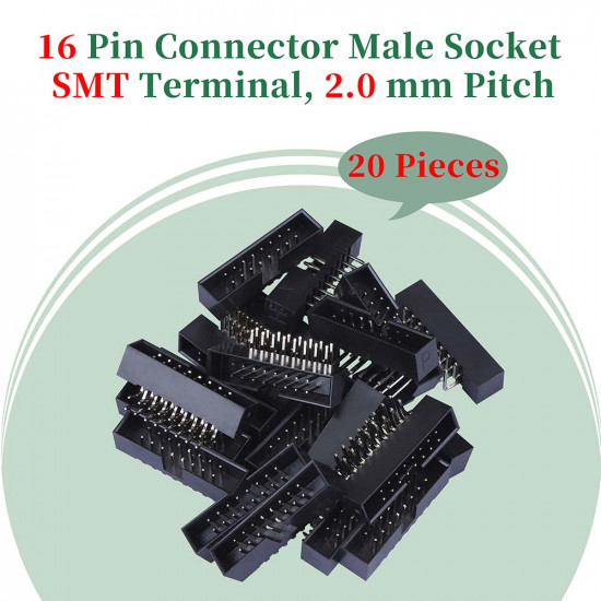 2.0 mm 2*8 Double Row 16 Pin IDC Box Header Connector Male Socket SMT Terminal 2.0 mm 2*8 Double Row 16 Pin IDC Box Header Connector Male Socket SMT Terminal