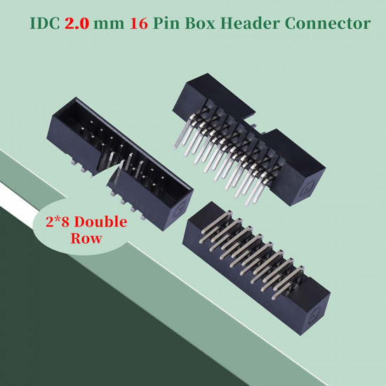 2.0 mm 2*8 Double Row 16 Pin IDC Box Header Connector Male Socket SMT Terminal 2.0 mm 2*8 Double Row 16 Pin IDC Box Header Connector Male Socket SMT Terminal