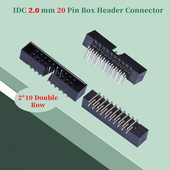 2.0 mm 2*10 Double Row 20 Pin IDC Box Header Connector Male Socket SMT Terminal