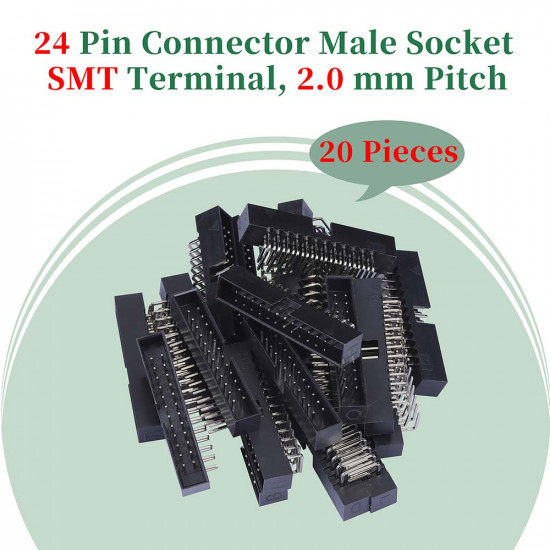 2.0 mm 2*12 Double Row 24 Pin IDC Box Header Connector Male Socket SMT Terminal