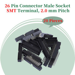 2.0 mm 2*13 Double Row 26 Pin IDC Box Header Connector Male Socket SMT Terminal