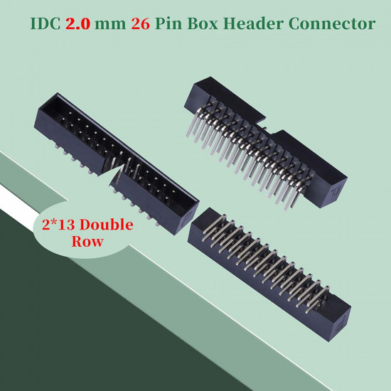 2.0 mm 2*13 Double Row 26 Pin IDC Box Header Connector Male Socket SMT Terminal
