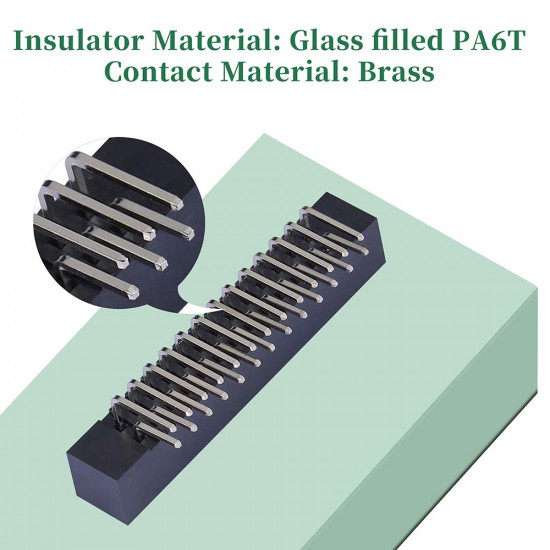 2.0 mm 2*13 Double Row 26 Pin IDC Box Header Connector Male Socket SMT Terminal 2.0 mm 2*13 Double Row 26 Pin IDC Box Header Connector Male Socket SMT Terminal