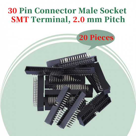 2.0 mm 2*15 Double Row 30 Pin IDC Box Header Connector Male Socket SMT Terminal 2.0 mm 2*15 Double Row 30 Pin IDC Box Header Connector Male Socket SMT Terminal
