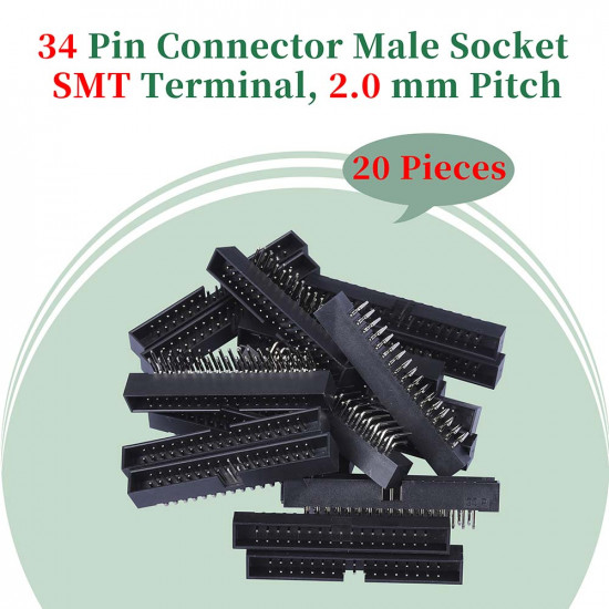 2.0 mm 2*17 Double Row 34 Pin IDC Box Header Connector Male Socket SMT Terminal